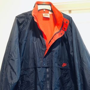 Nike Men Large Navy And Red Track Jacket